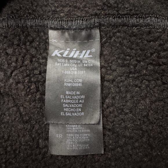 Kuhl Interceptr 1/4 Zip Sweater Mens M Black Pullover Jacket Fleece Hiking EUC - Picture 6 of 11